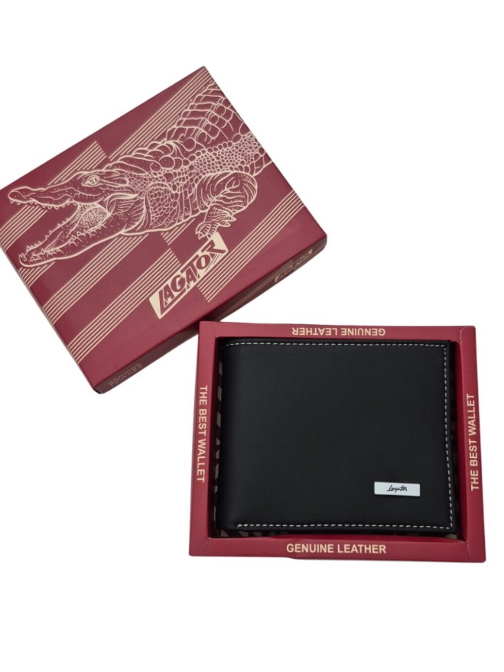 Men's Bi-fold Wallet Black - Genuine Peruvian Leather - New with Box